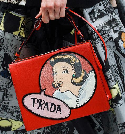 vintage comic prada bag|Prada handbags.